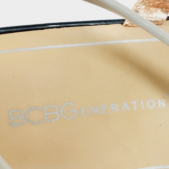 BCBGeneration Calantha Gray Black Jelly Thong Buckle Strap Flat Sandals F342 - Picture 8 of 11